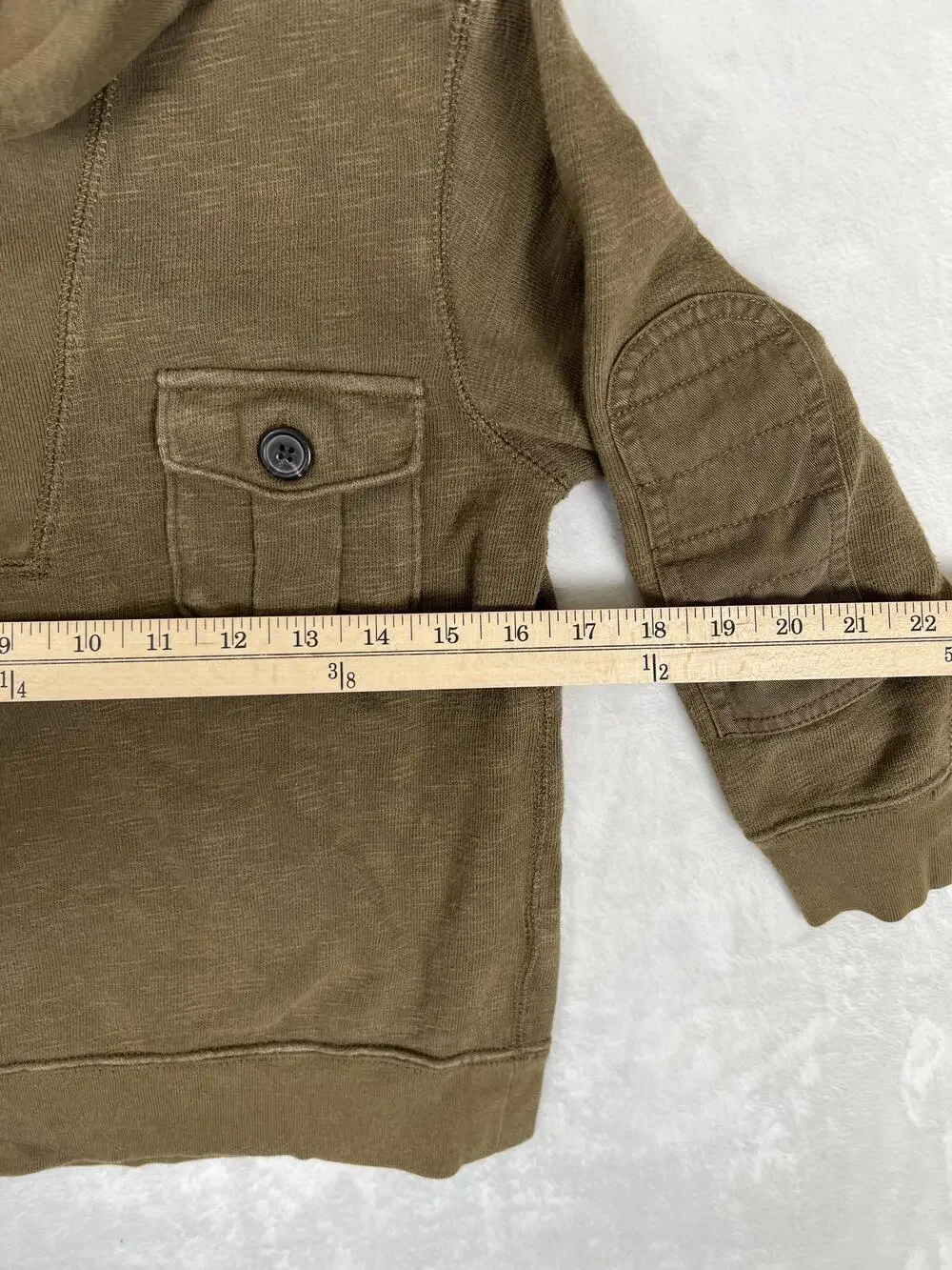 Polo Ralph Lauren Boys 8 Brown Henley Rugby Long Sleeve Button Pocket